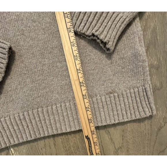 Anine Bing Wool Sweater Distressed Taupe Neutral Minimalist Quiet Luxury Small - Picture 4 of 11